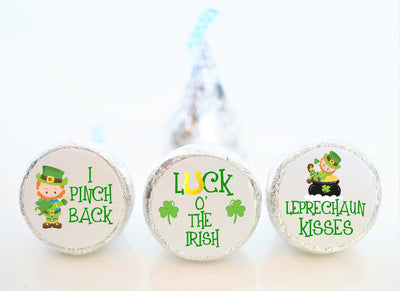 St. Patrick's Day Hershey Kiss Stickers - STP001 - STICKERS ONLY :) - Thatsawrapfavors