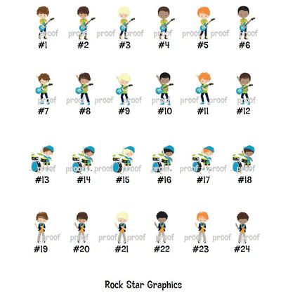 Rock n Roll Birthday Hershey Kiss Stickers - ROK002 - STICKERS ONLY :) - Thatsawrapfavors