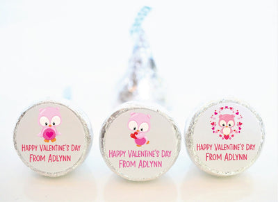 Valentine Hershey Kiss Stickers - VAL001 - STICKERS ONLY :) - Thatsawrapfavors