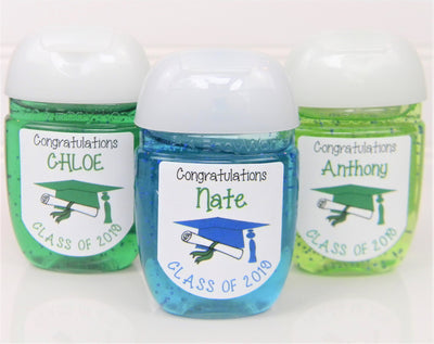 Graduation Party Hand Sanitizer Stickers - GRD109 - STICKERS ONLY - Thatsawrapfavors