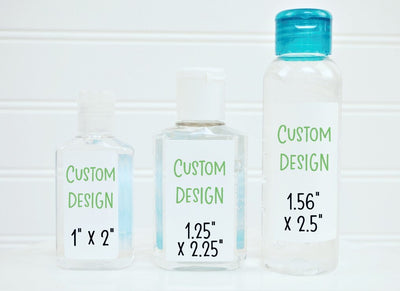 Custom Design Hand Sanitizer Favor Labels - Several Sizes to Choose From - LABELS ONLY :)  VAR110 - Thatsawrapfavors