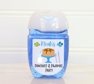 Pancakes and Pajamas Theme Birthday Hand Sanitizer Labels - PNP101 - LABELS ONLY :) - Thatsawrapfavors