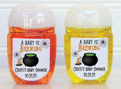 A Baby is Brewing Baby Shower Hand Sanitizer Favor Labels - BIB103 - LABELS ONLY :) - Thatsawrapfavors