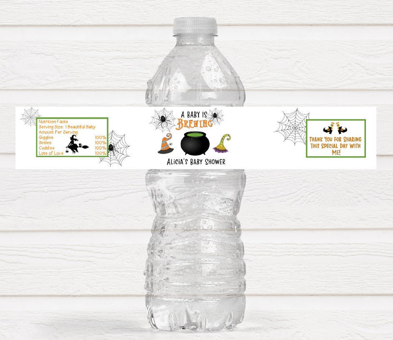Baby Is Brewing Theme Baby Shower Water Bottle Labels - LABELS ONLY :)  BIB220 - Thatsawrapfavors