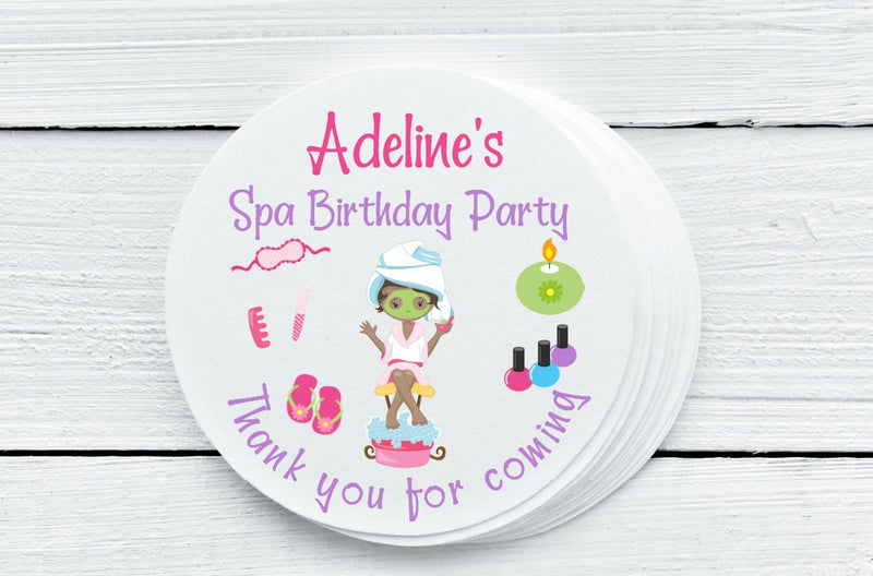 Spa Theme Favor Labels - Gift Tags - Several Sizes Available - SPA025 - Thatsawrapfavors